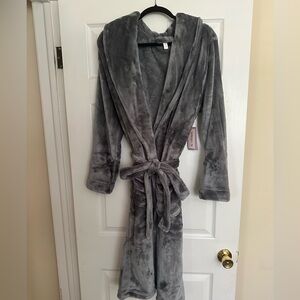 Gray Plush Women's Robe